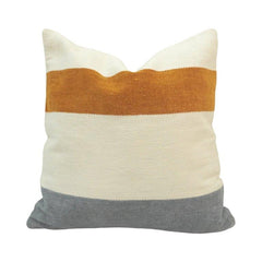 Modern Color Block Cotton Cushion Cover | Handwoven Textured Throw Pillow Cover | 45 x 45 cm