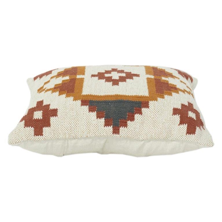 Geometrischer Tribal bestickter Baumwoll-Kissenbezug | Boho Azteken Muster | Handgemachter Dekokissenbezug 45x45 cm - Bulk manufacturer & supplier from Panipat, India