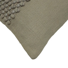 Handwoven Cotton Textured Cushion Cover 45x45 cm | Artisan Bubble Weave Decorative Throw Pillow Cover | Hidden Zipper | Natural Beige