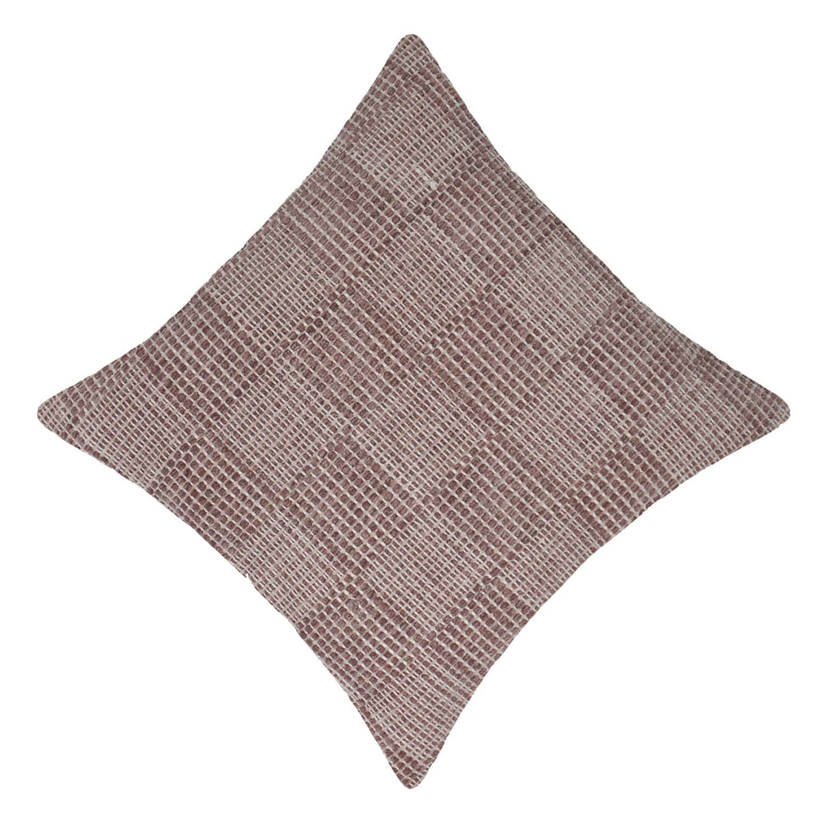 Handwoven Cotton Cushion Cover 45x45 cm | Textured Check Pattern Decorative Throw Pillow Cover | Soft Woven Cushion Cover with Concealed Zipper - Bulk manufacturer & supplier from Panipat, India
