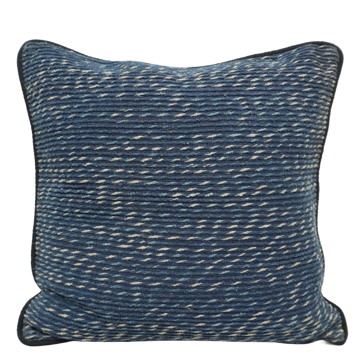 Textured Woven Cotton Cushion Cover 45x45 cm – Handcrafted Abstract Floral Design