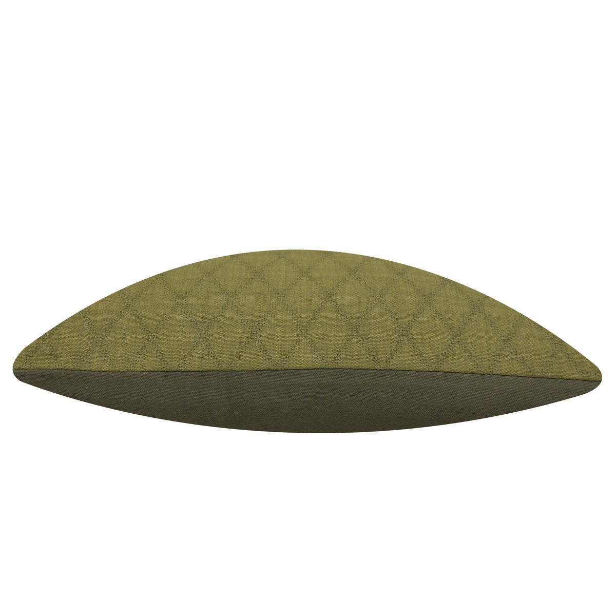 Olive Green Jacquard Cotton Cushion Cover 45x45 cm | Geometric Diamond Woven Design | Decorative Sofa & Bed Cushion Cover | Hidden Zipper | 18x18 Inch