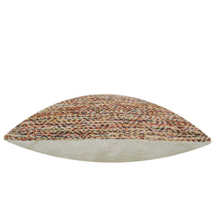 Multicolor geometric striped textured handwoven cushion cover 45x45 cm