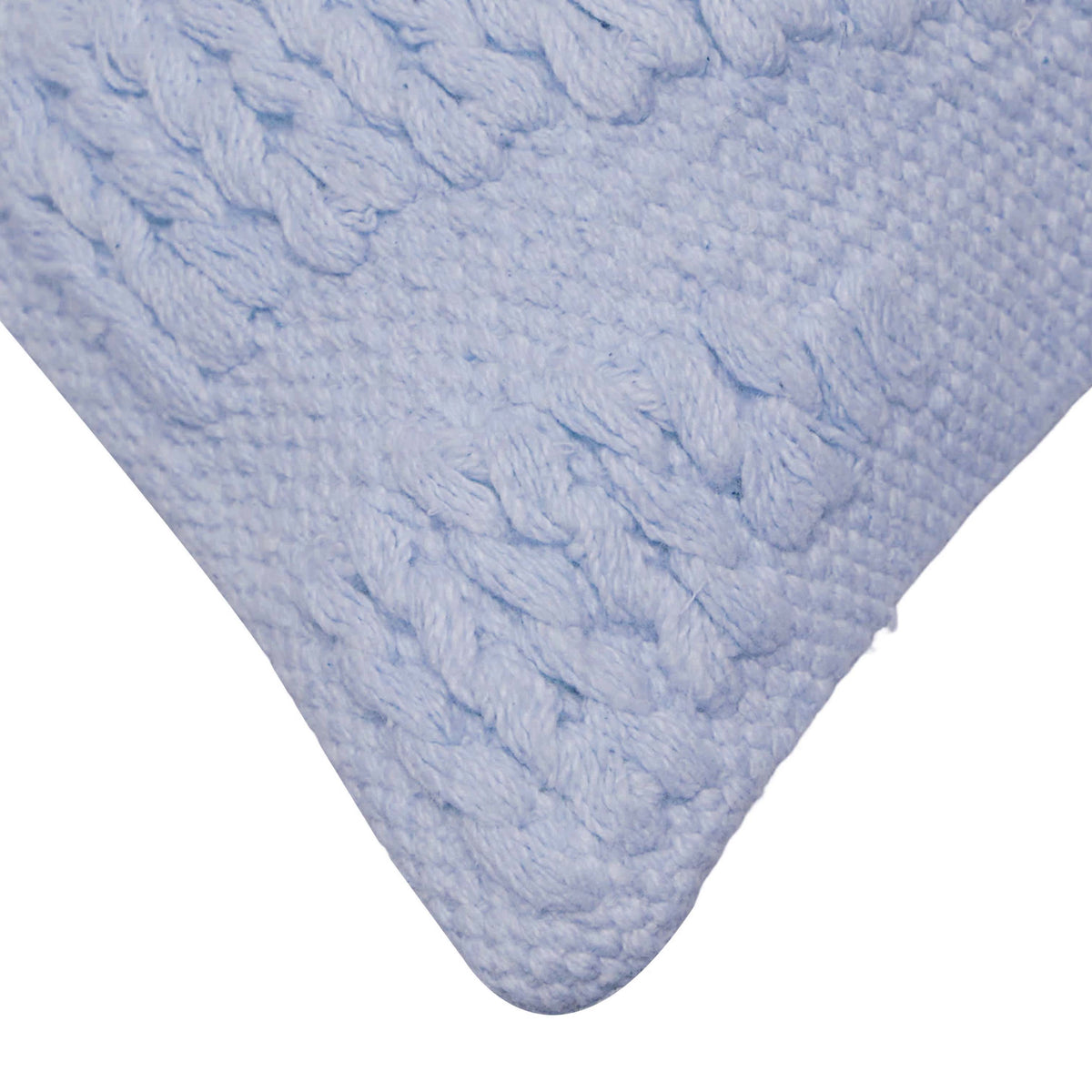 Light blue textured handwoven cotton cushion cover 45x45 cm