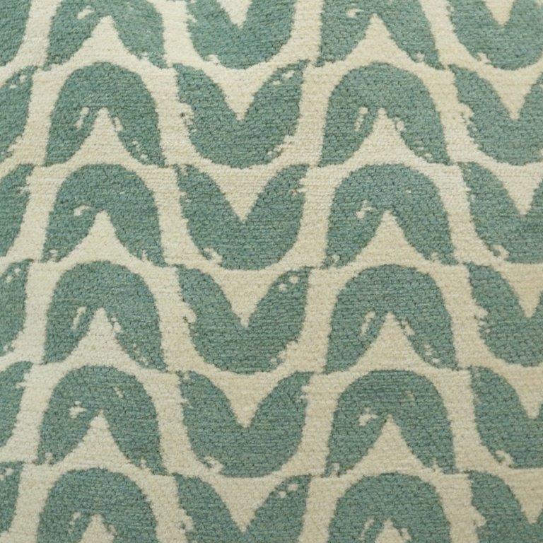 Jacquard Wave Pattern Cushion Cover – 45x45 cm | Textured Cotton Blend Decorative Pillow Cover | Sage Green & Ivory - Bulk manufacturer & supplier from Panipat, India