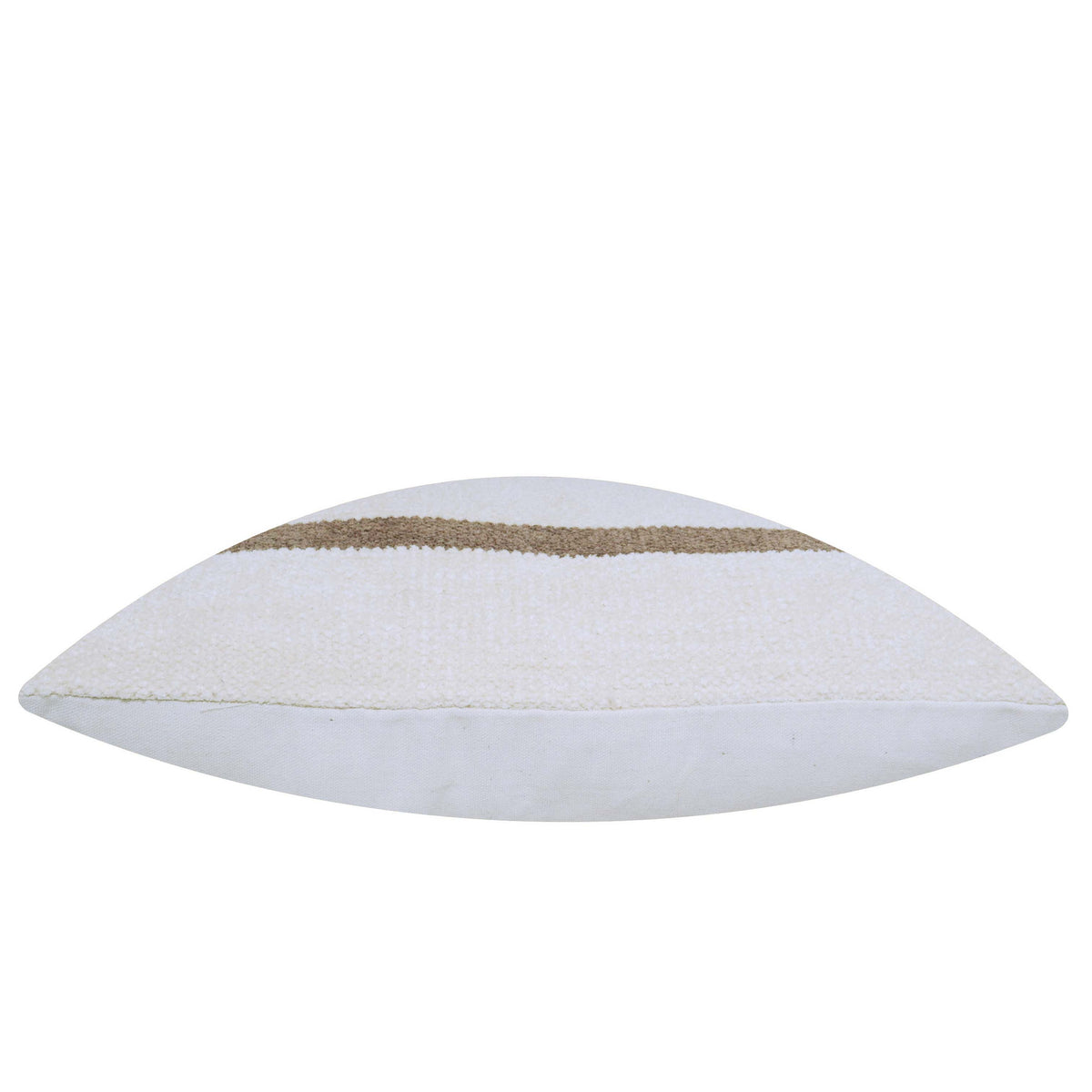 Handwoven Beige Striped Cushion Cover 45x45 cm – Cream & Natural Textured Cushion