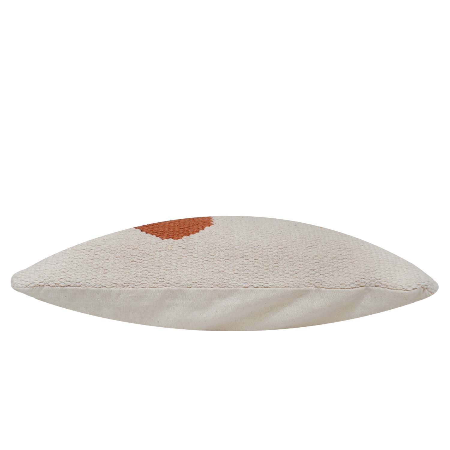 Handwoven Cotton Cushion Cover 45x45 cm | Modern Abstract Geometric Woven Throw Pillow Cover | Soft Decorative Cushion Cover with Concealed Zip