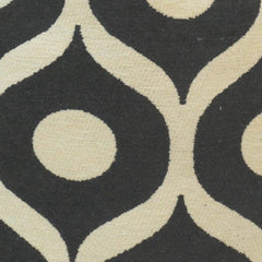 Black & White Geometric Jacquard Cushion Cover | Modern Abstract Pattern | 45x45 cm