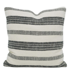 Black & White Stripe Handwoven Cushion Cover 45x45 cm