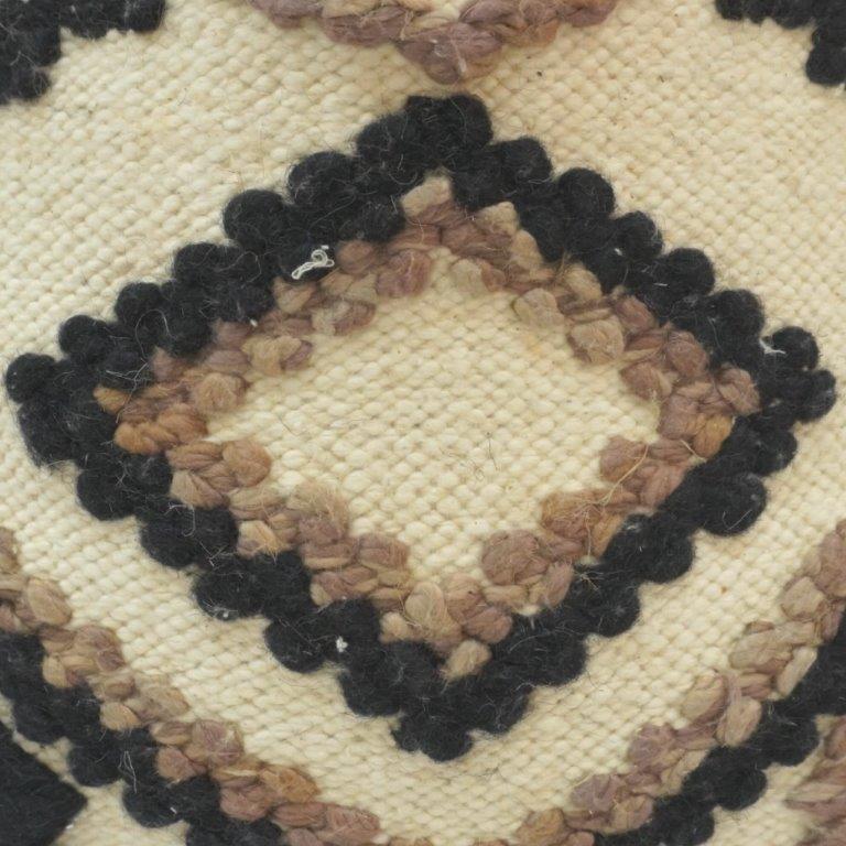 Handwoven Cotton Tufted Cushion Cover | Geometric Tribal Design | 45x45 cm