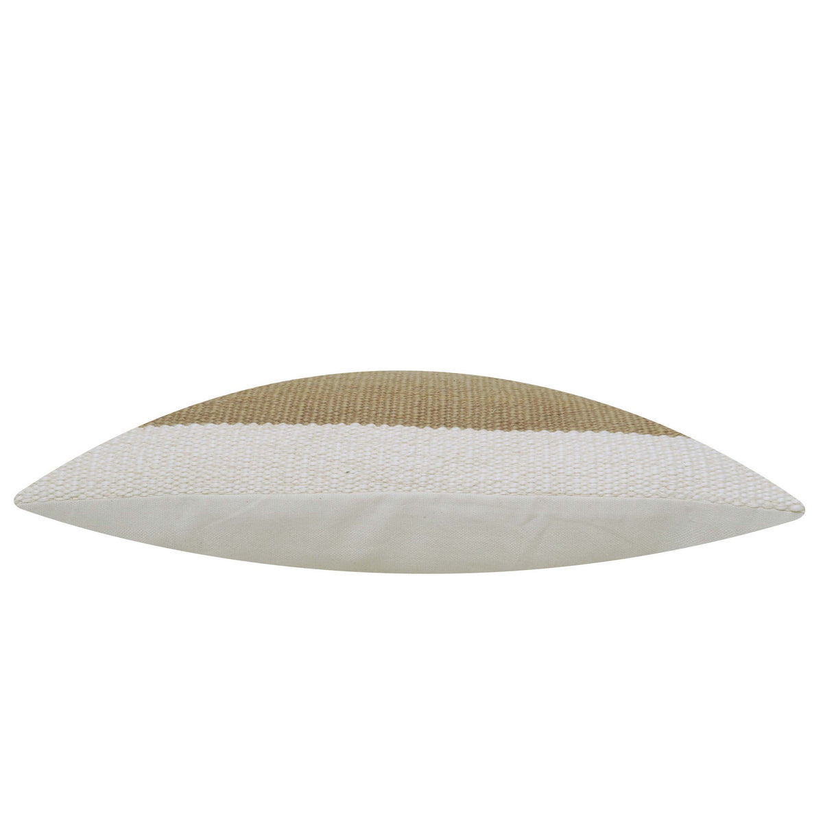Handwoven Beige & Ivory Striped Cushion Cover 35x50 cm | Textured Woven Cushion