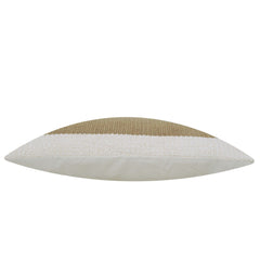 Handwoven Beige & Ivory Striped Cushion Cover 35x50 cm | Textured Woven Cushion