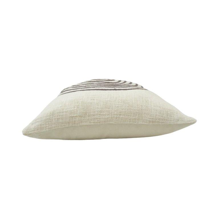 Modern Geometric Arch Embroidered & Printed Cotton Cushion Cover 45x45 cm | Abstract Circle Pattern Decorative Pillow Cover - Bulk manufacturer & supplier from Panipat, India