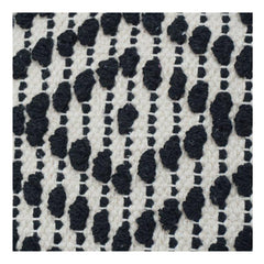 Handgewebter Baumwoll-Kissenbezug 45x45 cm – Schwarz & Off-White Geometrisches Strukturiertes Design | Boho Modernes Dekokissen