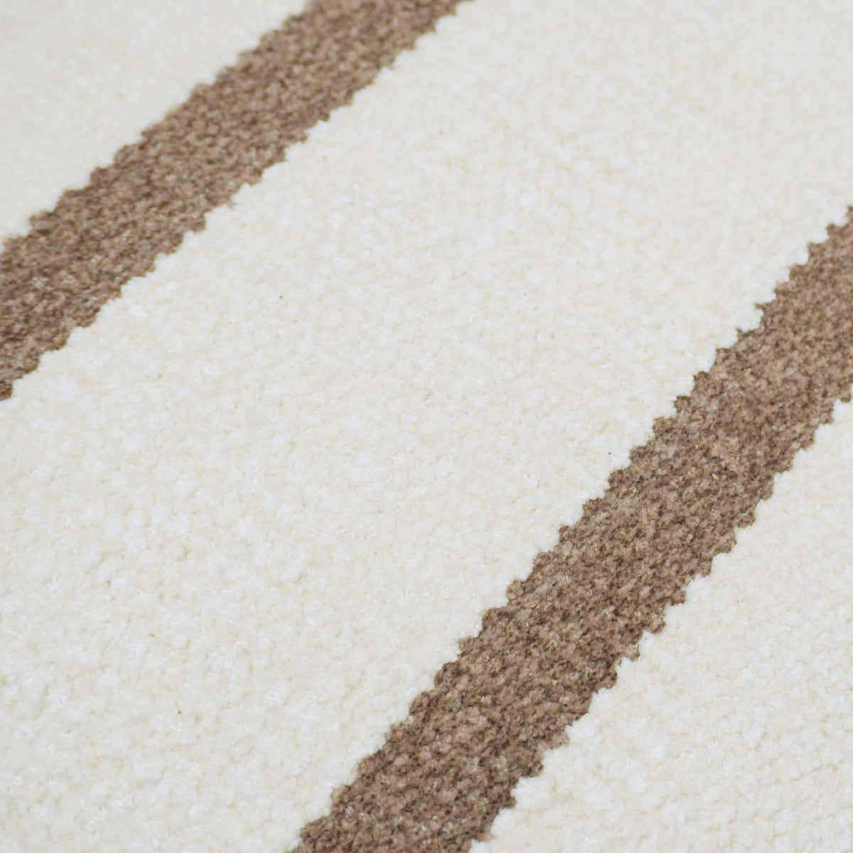 Handwoven Beige Striped Cushion Cover 45x45 cm – Cream & Natural Textured Cushion