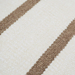 Handwoven Beige Striped Cushion Cover 45x45 cm – Cream & Natural Textured Cushion