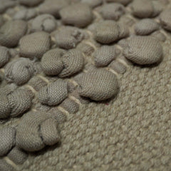 Handwoven Cotton Textured Cushion Cover 45x45 cm | Artisan Bubble Weave Decorative Throw Pillow Cover | Hidden Zipper | Natural Beige