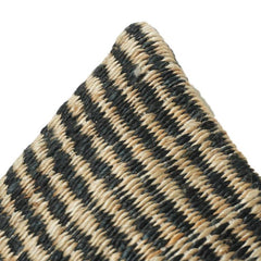 Handgewebter Jute-Kissenbezug | Natur- & schwarz gestreifter Kissenbezug mit Textur | Rustikales Boho-Wohnaccessoire