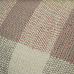 Handwoven Checkered Cushion Cover – Beige & Taupe Textured Cushion, 35 x 50 cm