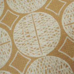 Embroidered Cotton Cushion Cover 45x45 cm | Geometric Circle Pattern Decorative Throw Pillow Cover | Beige & Ivory | Hidden Zipper | Sofa, Bed & Living Room Décor