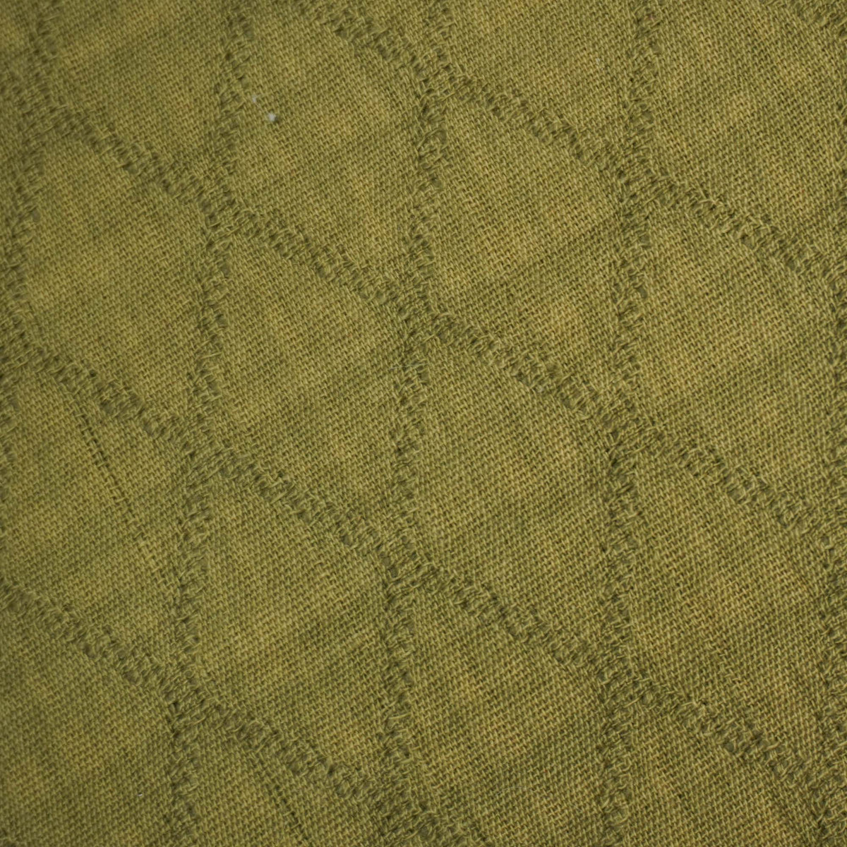 Olive Green Jacquard Cotton Cushion Cover 45x45 cm | Geometric Diamond Woven Design | Decorative Sofa & Bed Cushion Cover | Hidden Zipper | 18x18 Inch