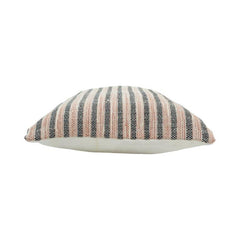 Handmade Woven Striped Cotton Cushion Cover 45x45 cm | Neutral Boho Decorative Pillow Cover