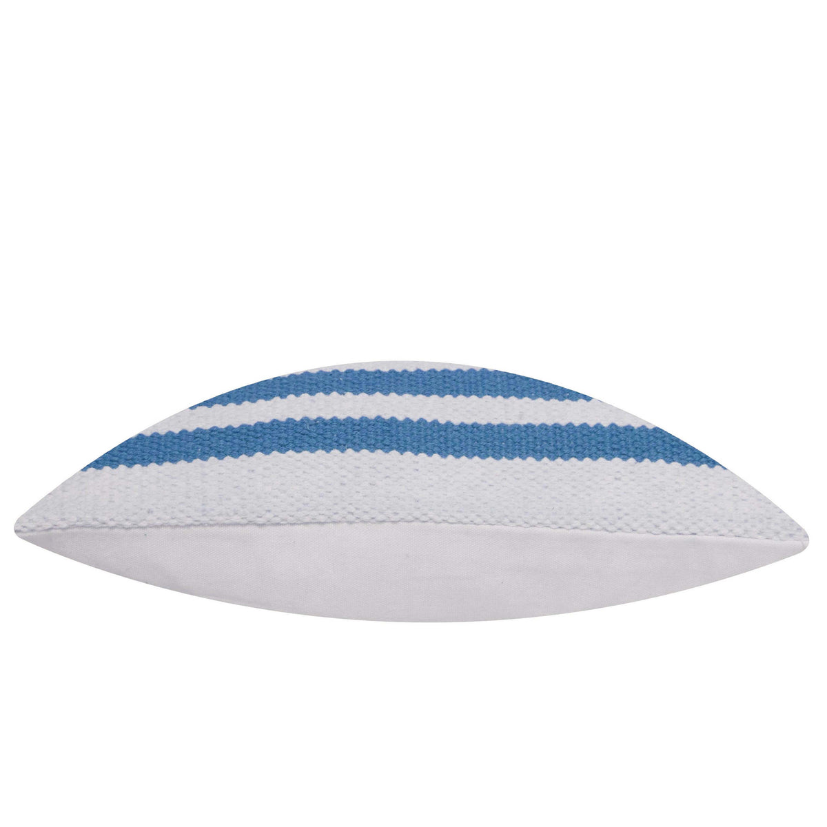 Handwoven Blue & White Striped Cushion Cover 45x45 cm – Textured Cotton Look Home Décor
