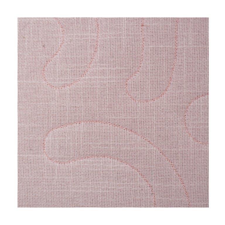 Altrosa strukturierter Baumwollkissenbezug | Minimale abstrakte Stickerei | 45x45 cm Dekokissenbezug - Bulk manufacturer & supplier from Panipat, India