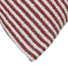 Handwoven Brown & Ivory Striped Cushion Cover – 30 x 60 cm