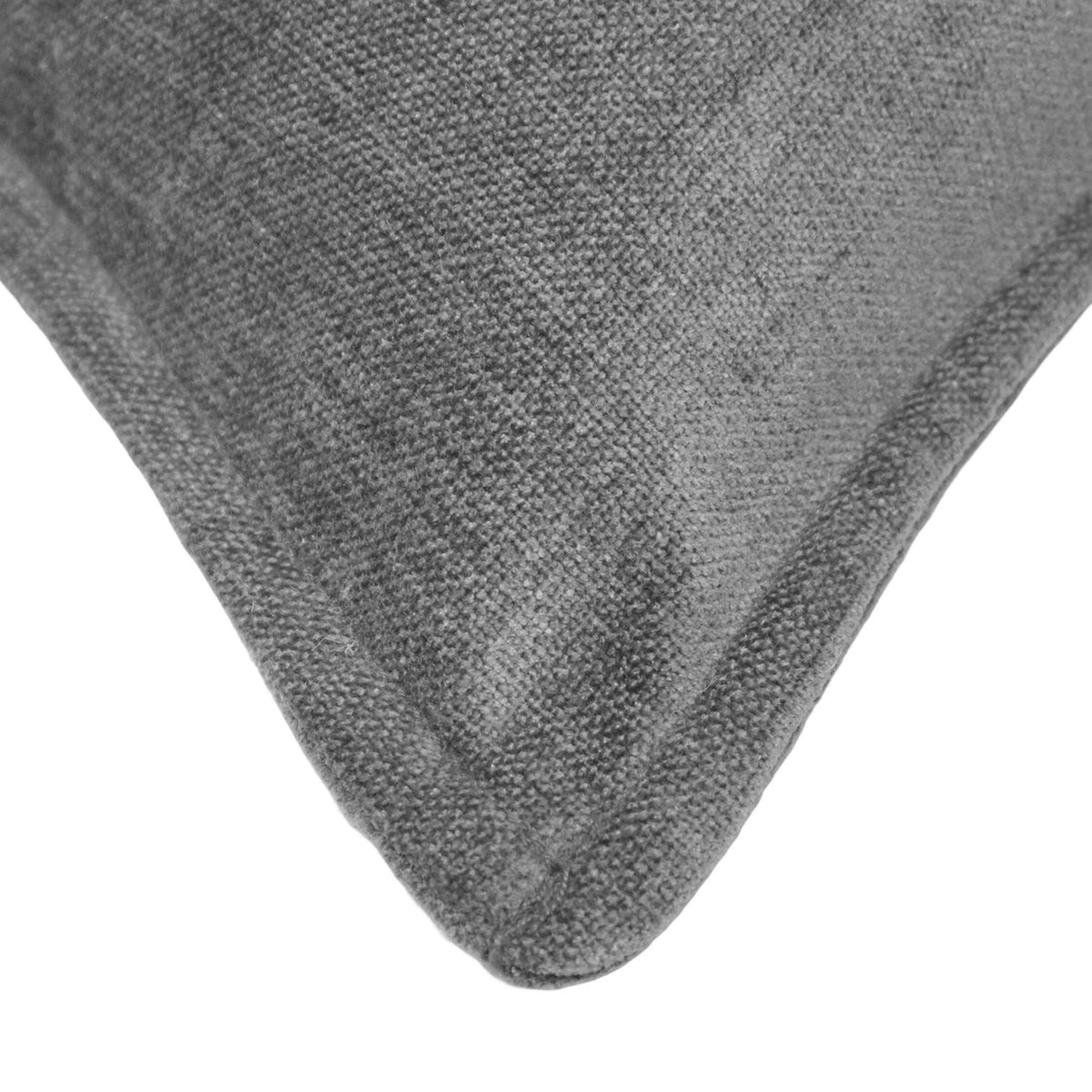 Plain Charcoal Grey Cotton Cushion Cover – Textured Solid Accent Pillow Cover, 45 x 45 cm