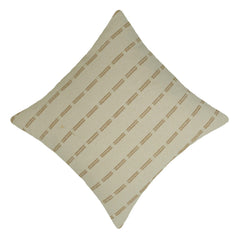 Handwoven Cotton Cushion Cover 45x45 cm – Ivory Beige Textured Stripe Design