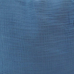 Solid Blue Muslin Cotton Cushion Cover | Soft Textured Decorative Pillow Cover | 45x45 cm