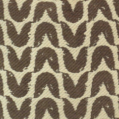 Modern Wave Pattern Jacquard Cushion Cover | Brown & Cream Geometric Design | 45x45 cm
