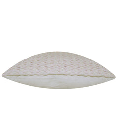 Handwoven Textured Geometric Cushion Cover – Ivory, Beige & Blush Pink – 45 x 45 cm