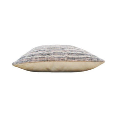 Handwoven Striped Cotton Cushion Cover 45x45 cm | Textured Handmade Throw Pillow Cover | Neutral Boho Home Décor
