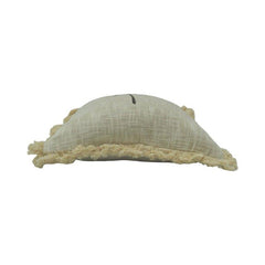 Palm Tree Embroidered Cushion Cover with Fringed Edges | Cotton Decorative Pillow Cover 45x45 cm