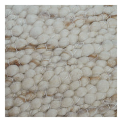 Handwoven Wool Texture Cushion Cover – Neutral Pebble Weave | Modern Rustic Decor | 18x18 Inch