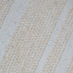 Handmade Woven Cotton Cushion Cover 40 x 60 cm | Natural Ivory Textured Lumbar Pillow Cover | Minimalist Boho Home Décor | Hidden Zipper