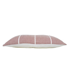 Handwoven Brown & Ivory Striped Cushion Cover – 30 x 60 cm
