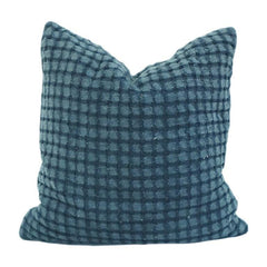Textured Checkered Cotton Cushion Cover – Soft Waffle Weave Grid Design | Modern Minimal Home Décor | 18x18 Inch