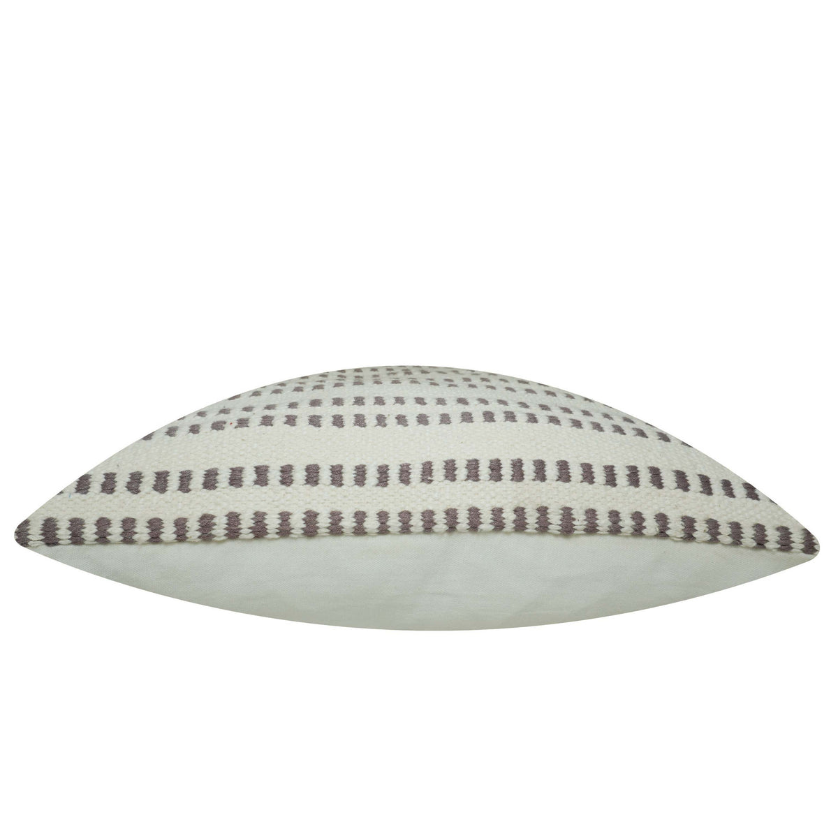 Handwoven Ivory & Taupe Striped Cushion Cover – 45 x 45 cm