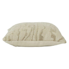 Beige Abstract Jacquard Cotton Cushion Cover 45x45 cm | Textured Woven Neutral Decorative Pillow Cover