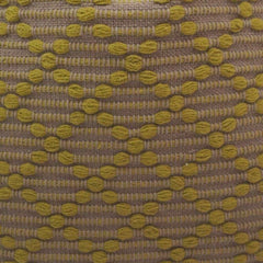 Handmade Cotton Textured Cushion Cover 45x45 cm – Geometric Embroidered Throw Pillow Cover in Mustard & Taupe