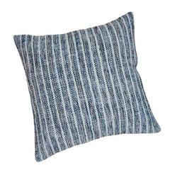 Handwoven Striped Cotton Cushion Cover 45x45 cm | Textured Handmade Throw Pillow Cover | Neutral Boho Home Décor