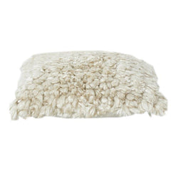 Luxury Faux Fur Polyester Rug – Soft Plush Sheepskin Style Accent Rug 45x45 cm (Ivory White)