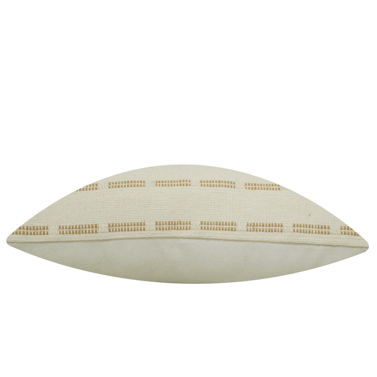 Handwoven Cotton Cushion Cover 45x45 cm – Ivory Beige Textured Stripe Design