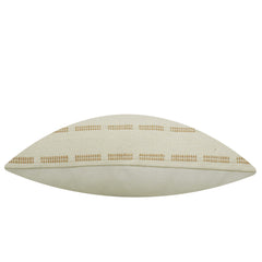 Handwoven Cotton Cushion Cover 45x45 cm – Ivory Beige Textured Stripe Design