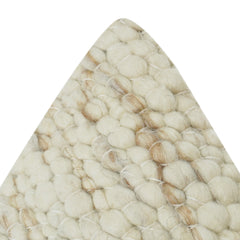 Handwoven Wool Texture Cushion Cover – Neutral Pebble Weave | Modern Rustic Decor | 18x18 Inch