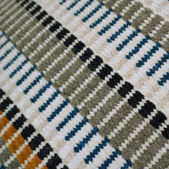 Handwoven Striped Cotton Cushion Cover 45x45 cm – Multicolor Textured Boho Accent Pillow Cover