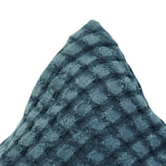 Textured Checkered Cotton Cushion Cover – Soft Waffle Weave Grid Design | Modern Minimal Home Décor | 18x18 Inch